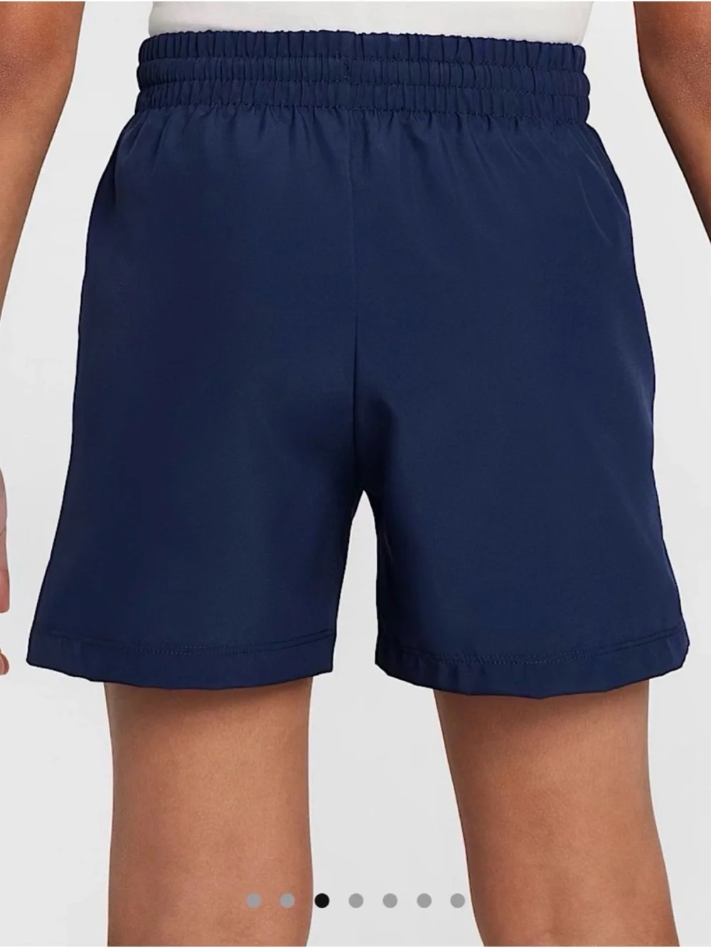 Nike youth  Navy Blue Athletic Shorts with White Swoosh
